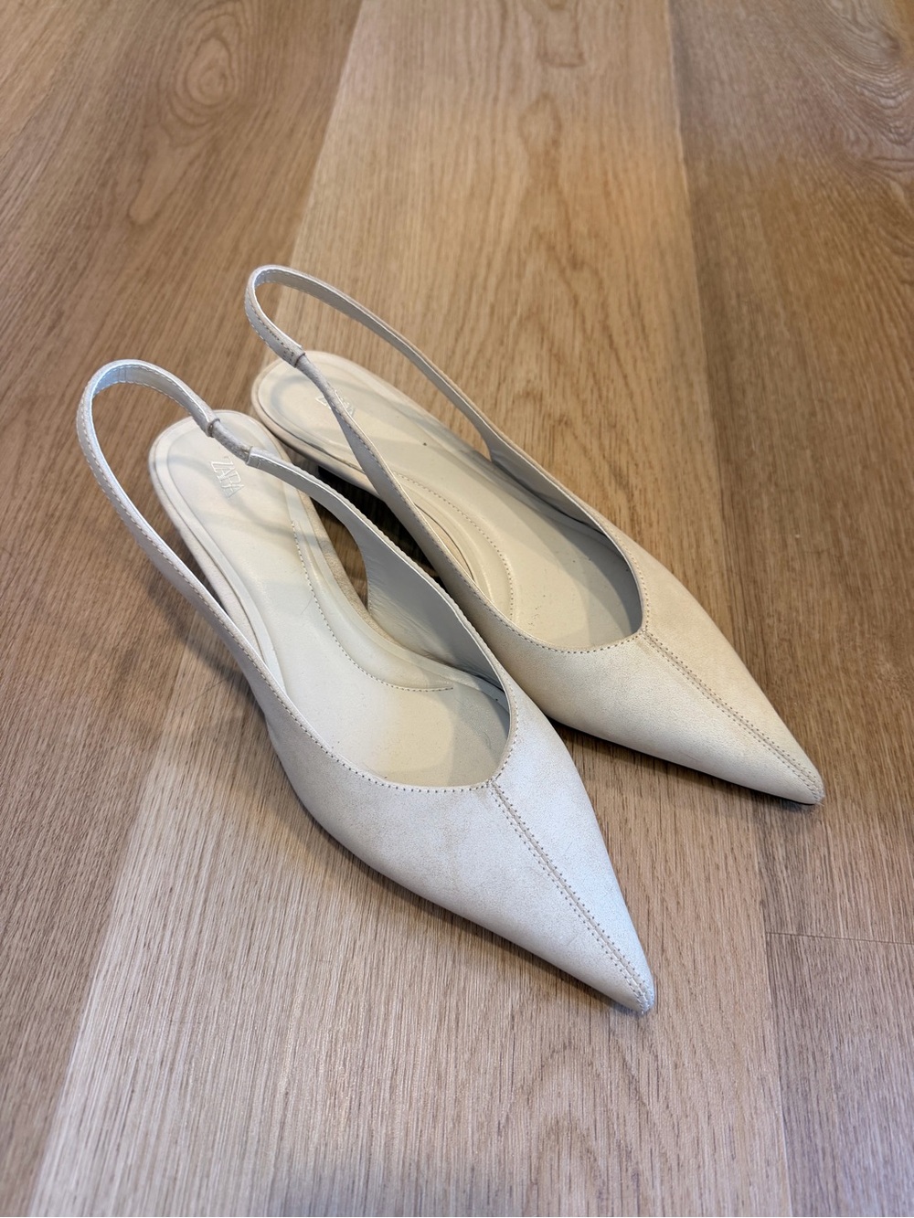 Zara leather slingback heel